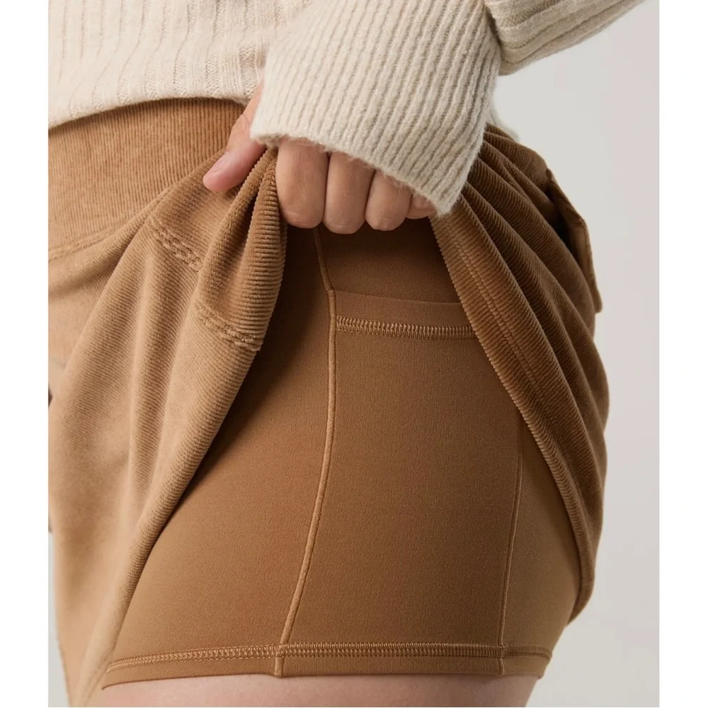 NWT OFFLINE By Aerie Corduroy Mini Skirt Brown Skirt XL - Picture 5 of 5